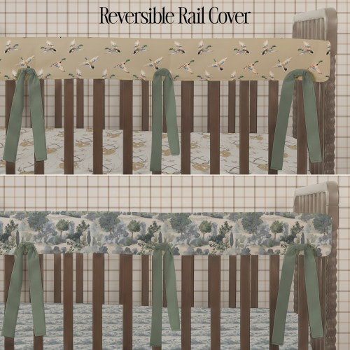 Crib Rail Cover | Mallard Flight Tan + Countryside Wash