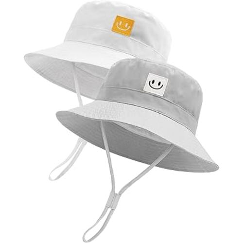 FURTALK Baby Sun Hat Smile Face Toddler Boys Girls Bucket Hat 0-5 Years Kids UPF 50+ Sun Protection Summer Hats