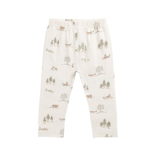 Organic Cotton Everyday Legging - Pine Forest Friends – Jamie Kay USA