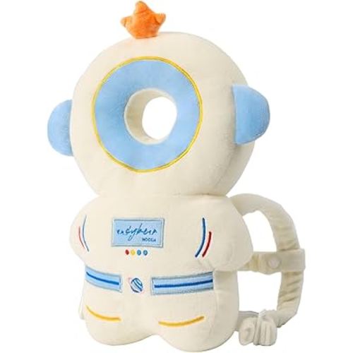 Baby Head Protector Backpack -Soft & Lightweight Pads - Prevents Bebes Backward Fall Astronauts Plush Stuffed