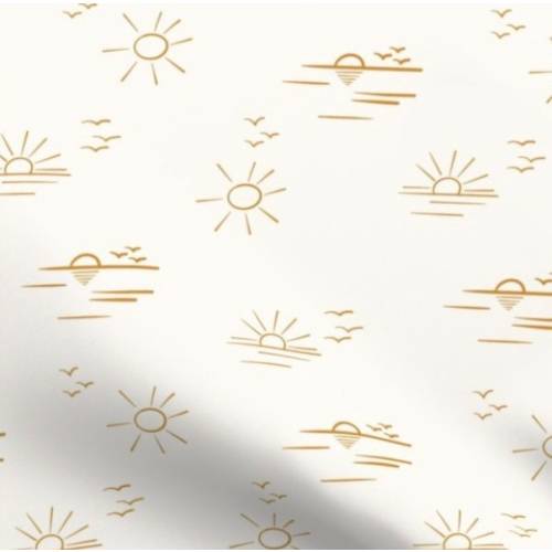 Boho Sun and Waves Baby Crib Blanket, Nautical Crib Bedding, Under the Sea Nursing Pillow Cover, Newborn, Changing Pad, Baby Shower