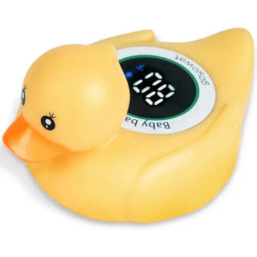 Baby Bath Thermometer Duck Toy - Floating Digital Water Temperature Monitor with LED Display & Color Alerts for Infants Newborns, Cute Bathtub Sensor & Safe Bath Time Essential