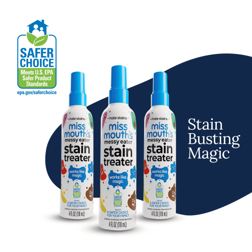 Miss Mouth's Messy Eater Stain Treater Spray for Baby & Kids 4 fl oz. 3 Pack Newborn & Baby Essentials – Stain Remover for Food, Grease, Coffee & More – Gentle on Laundry, Fabric & Underwear