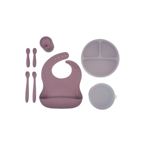 Silicone Baby Feeding Set, Develops Self Feeding Skills, BPA-Free, 8-Piece