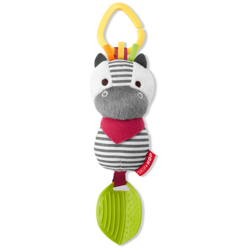 Bandana Buddies Chime & Teethe Baby Toy - Zebra
