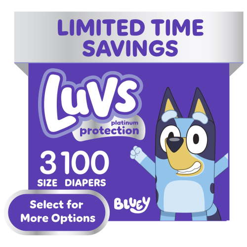 Luvs Platinum Protection Baby Diapers, Size 3 (16-28 lbs), 100 Count