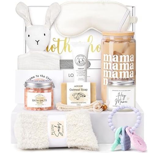 New Mom Gifts, 11PCS New Mom Care Package After Baby, Baby Shower Gifts for Mommy to Be, Gift for Expecting Mother, Pregnancy Gift Basket Essentials, First Time Mothers Day Birthday Gifts for Women