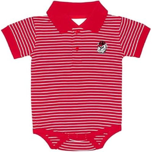 Two Feet Ahead Striped Golf Polo Baby Bodysuit – Officially Licensed Infant Outfit
