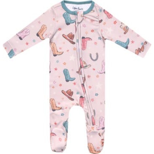 Cheyenne Fitted Zip One-Piece Footie Pajamas, 0-3M