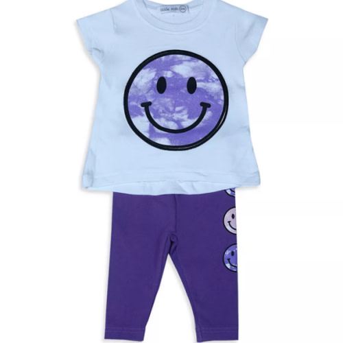 Girls' Tie Dyed Smile Tee & Leggings Set - Baby