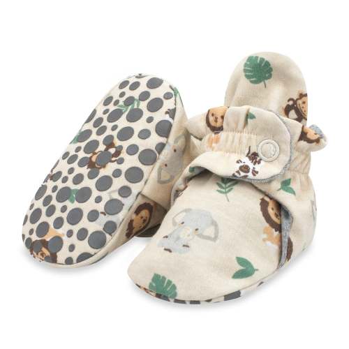 Baby Jungle Animals Organic Cotton Gripper Baby Bootie – Zutano