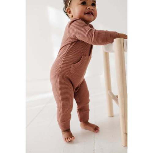 Waffle Romper Caramel Stripe - Babysprouts | Maisonette