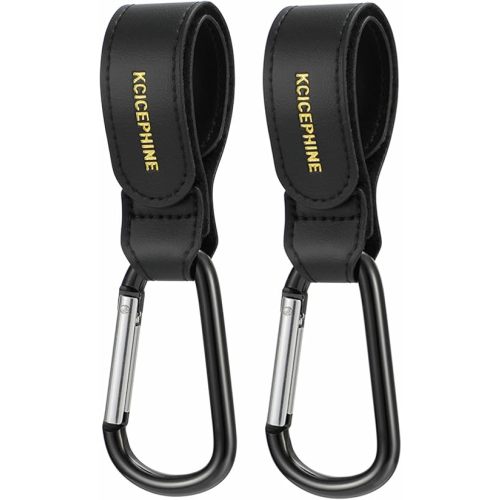 2PCS Universal Baby Stroller Hooks Clips for Hanging Bags and Shopping, Stroller Caddy Clips,Convenient Stroller Wheelchair Accessories, Baby Travel Essentials, New Mom Essentials（Black）