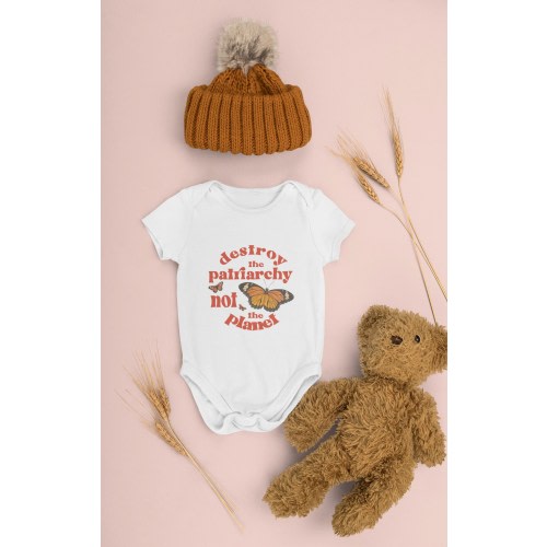 Destroy the Patriarchy Not The Planet Feminist Baby Baby Bodysuit Liberal Baby Activist Baby Justice Baby Apparel Feminist Gifts Baby Shower