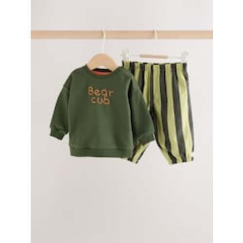 Buy Green Stripe Baby Set Sweat Top and Trousers (0mths-2yrs) from Next USA
