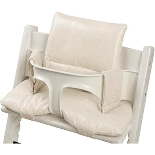 Waterproof & Compatible Stokke Tripp Trapp Cushion Set - Easy to Clean- Made Fabric from Korea 100% Cotton Stokke Tripp Trapp High Chair Cushion Set (Natural Cotton)