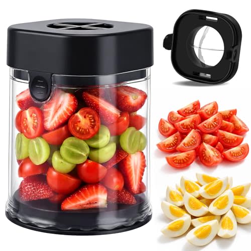 Hendiy Fruit Slicer Cup | Cuts Strawberries, Cuts Grapes, Cuts Eggs, Even Pieces in Seconds
