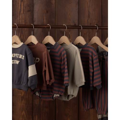 Crew Neck Romper Mulberry Stripe – Rylee + Cru
