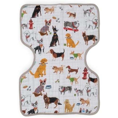 Little Unicorn Ultra-Absorbent Premium Burp Cloth | Soft on Baby's Skin | Larger Size | Ergonomic Design (Woof)