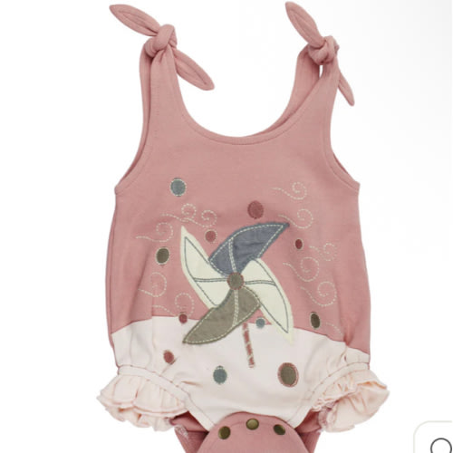 Organic Appliqué Bodysuit in Pinwheel – L'ovedbaby