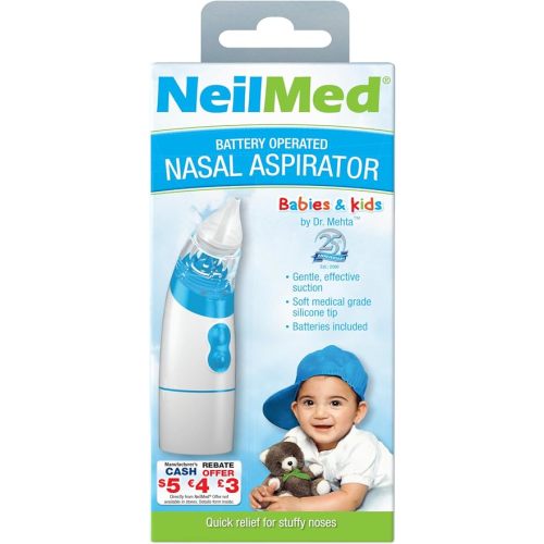 NeilMed Battery Operated Nasal Aspirator for Babies & Kids