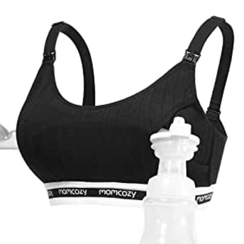Amazon.com : Momcozy Seamless Pumping Bra Hands Free, Comfort and Great Support Nursing and Pumping Bra, Fit for Spectra, Lansinoh, Philips Avent and More, Medium Black : Baby