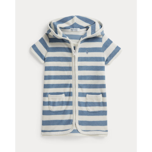 Striped Terry Hooded Cover-Up