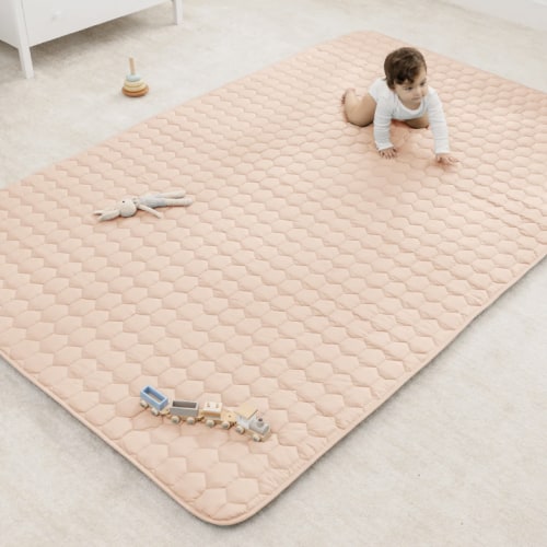 Play Mat with Non-Slip Bottom in Blush – Comfy Cubs