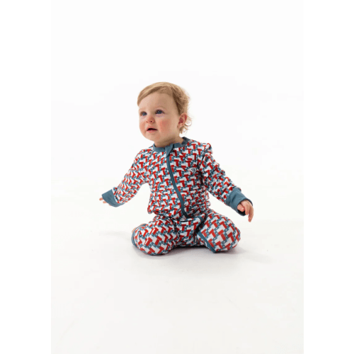 Burlebo Texas Flag Zip Up Onesie Boys Onesie & Girls – Howdy House Kids