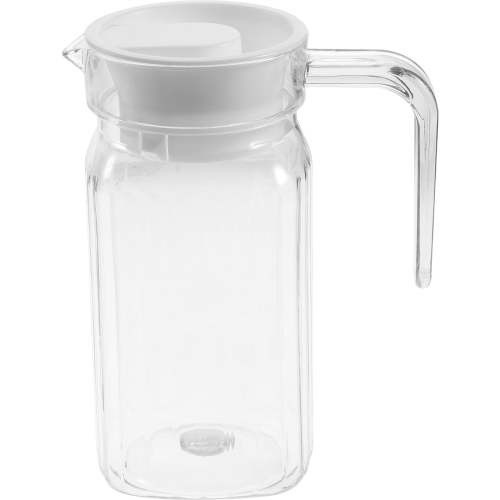 KDFWDM Plastic Jars with Lid, Proof with Pour Spout Handle, Wide Mouth Breast Milk Pitcher for Fridge, Creamer Container for Coffee, Sun Tea