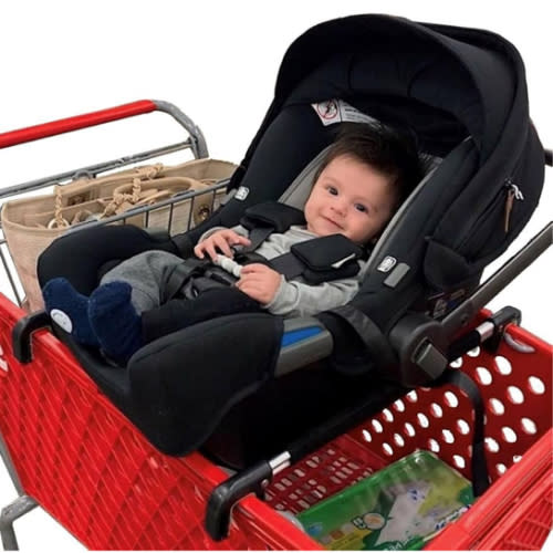 Car Seat Carrier for Shopping Carts, Allows Babies, Newborns, Infants and Toddlers to Stay Snug or Sleeping in Car Seat While Parents Shop, As Seen on Shark Tank