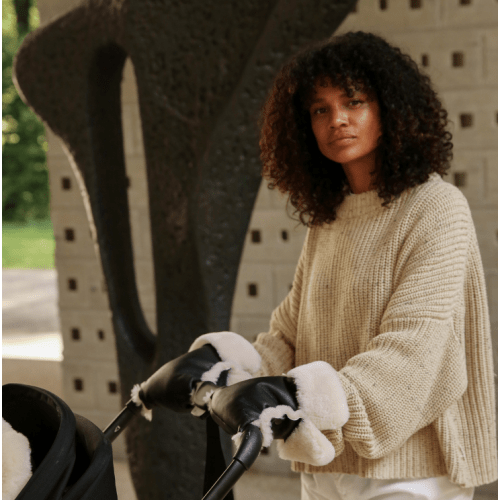 BINIBAMBA Limited-edition Leather & Sheepskin Buggy Mittens