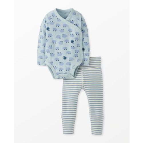 Baby Layette Wrap Top & Wiggle Pants in HannaSoft™