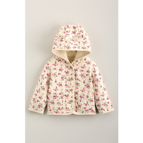 Kids' Quilted Knit Hooded Jacket, 12M