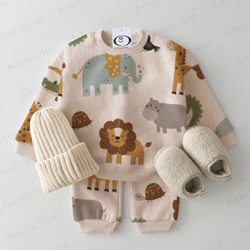 Baby Beige Zoo 2-piece Set