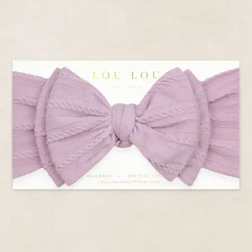 Cable Knit Headband - Lilac