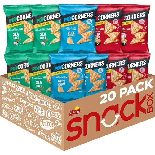 PopCorners Popped Corn Snacks, Core 3 Flavor Variety Pack, 1 Ounce (Contains 20 Packets) (Packaging May Vary), Kosher