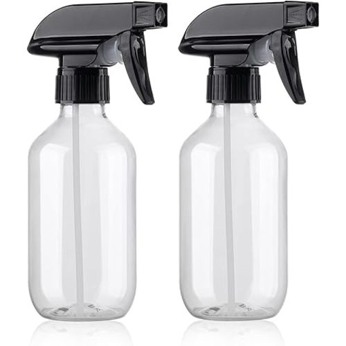 Teyssor Spray Bottles Water Spray Bottle 2 Packs- BPA Free -10 oz/300 ml Plastic Refillable Containers Fine Mist Small Spray Bottle with Adjustable Nozzle for Hair, Cooking, Cleaning