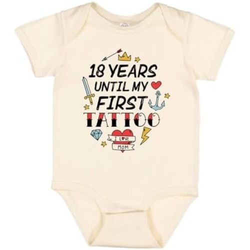TATY Kids 18 Years Until My First Tattoo Baby Infant Bodysuit