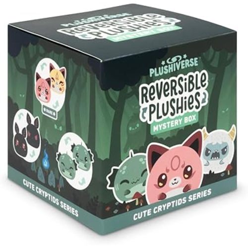 TeeTurtle 3" Reversible Mystery Box Plushie - Cute Cryptids Series - Surprise Soft Stuffed Animal Blind Box