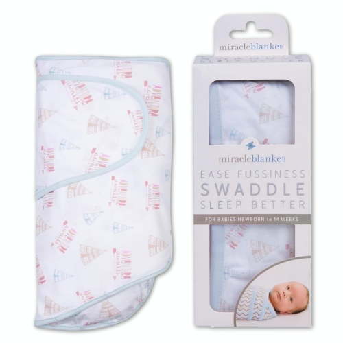 Miracle Blanket Swaddle Wrap - Boy, Girl, or Neutral Receiving Baby Blanket - Soft, Wearable Sleep Sack Essential for Newborns and Infants (Adventure Awaits)