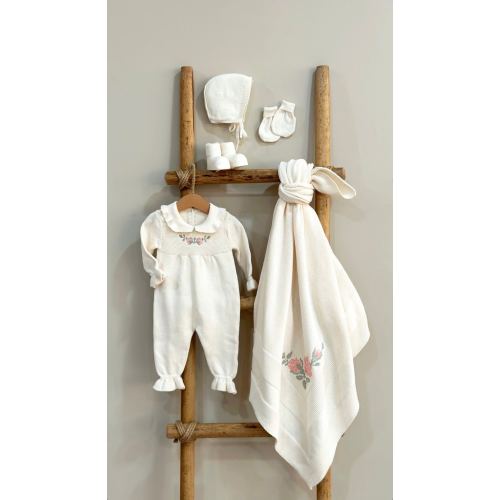 Baby Girl Coming Home Outfit Newborn Girl Coming Home Outfit Organic Baby Clothes Baby Hospital Outfit Knit Baby Clothes