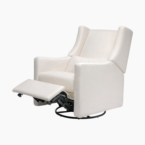 babyletto Kiwi Manual Recliner and Swivel Glider - Performance Cream Eco-Weave
