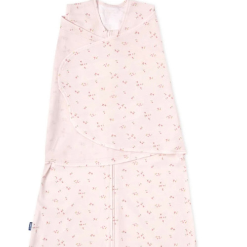 Small Pink Floral Cotton Swaddle | HALO