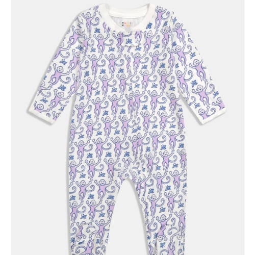 Roller Rabbit Infant Monkey Zipper Footie