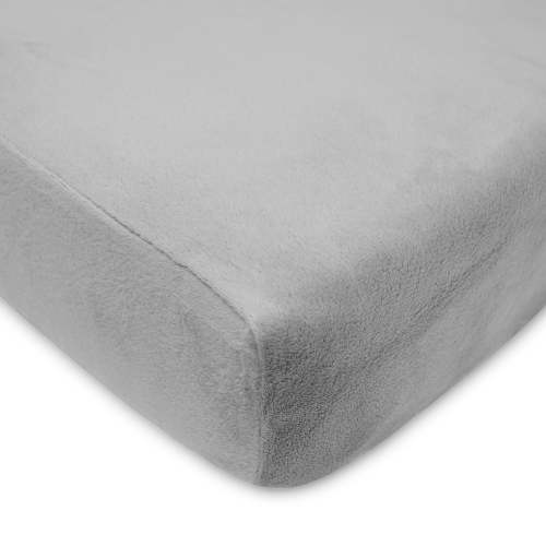 TL Care Heavenly Soft Chenille Fitted Crib Sheet 28" x 52", Warm and Cozy Neutral Chenille Sheet, Gray, for Boys and Girls, Fits Crib and Toddler Bed mattresses