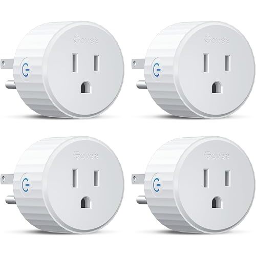 Govee Smart Plug, WiFi Plugs Work with Alexa & Google Assistant, Smart Outlet with Timer & Group Controller, WiFi Outlet for Home, No Hub Required, ETL & FCC Certified, 2.4G WiFi Only, 4 Pack