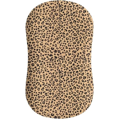 XYZCANDO Cheetah Print Newborn Lounger Slipcover Stretchy and Soft Nest Cover for Baby Boys Girls Lounger Nest Slipcover Cozy Fits Most Loungers