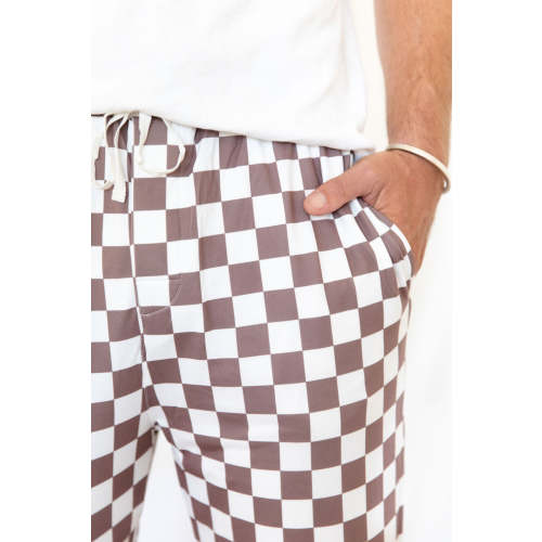 BROWN + WHITE CHECKER | MEN'S PANTS