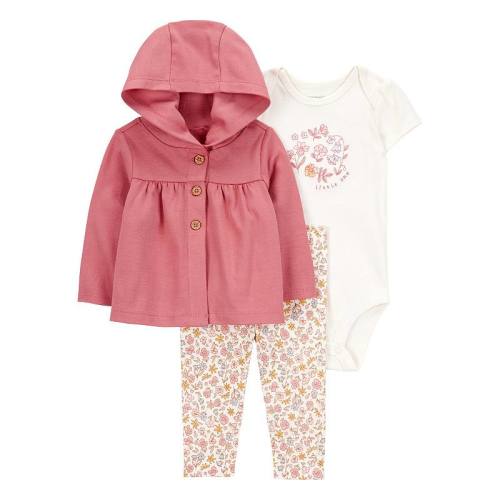 Baby Girls Carter's 3-pc. Cardigan, Bodysuit & Legging Set